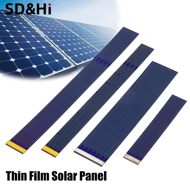 Diy Mini Solar Power Science Projects Thin Film Solar Panel for Low Power IoT Electronics Battery Charger Flexible Solar Cell