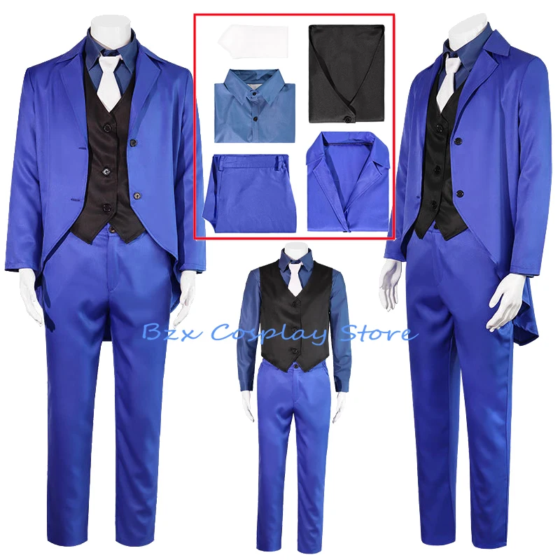 Costume de Clown Anime pour Homme, Uniforme Bleu, Glacé, ix, Jeu Jokers, Tenue