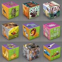 3x3x3 3D Speed Magic Cube Fingerprinting For Animal Cube High Quality Rotation Cube Grow the Intellect Games Toys For Kids