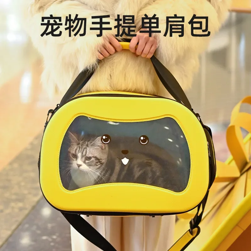 Cat Out Portable Cat Backpack Pet Out Bag Dog Handheld Crossbody Space Capsule Foldable Bag Pet Carrier Travel Backpack