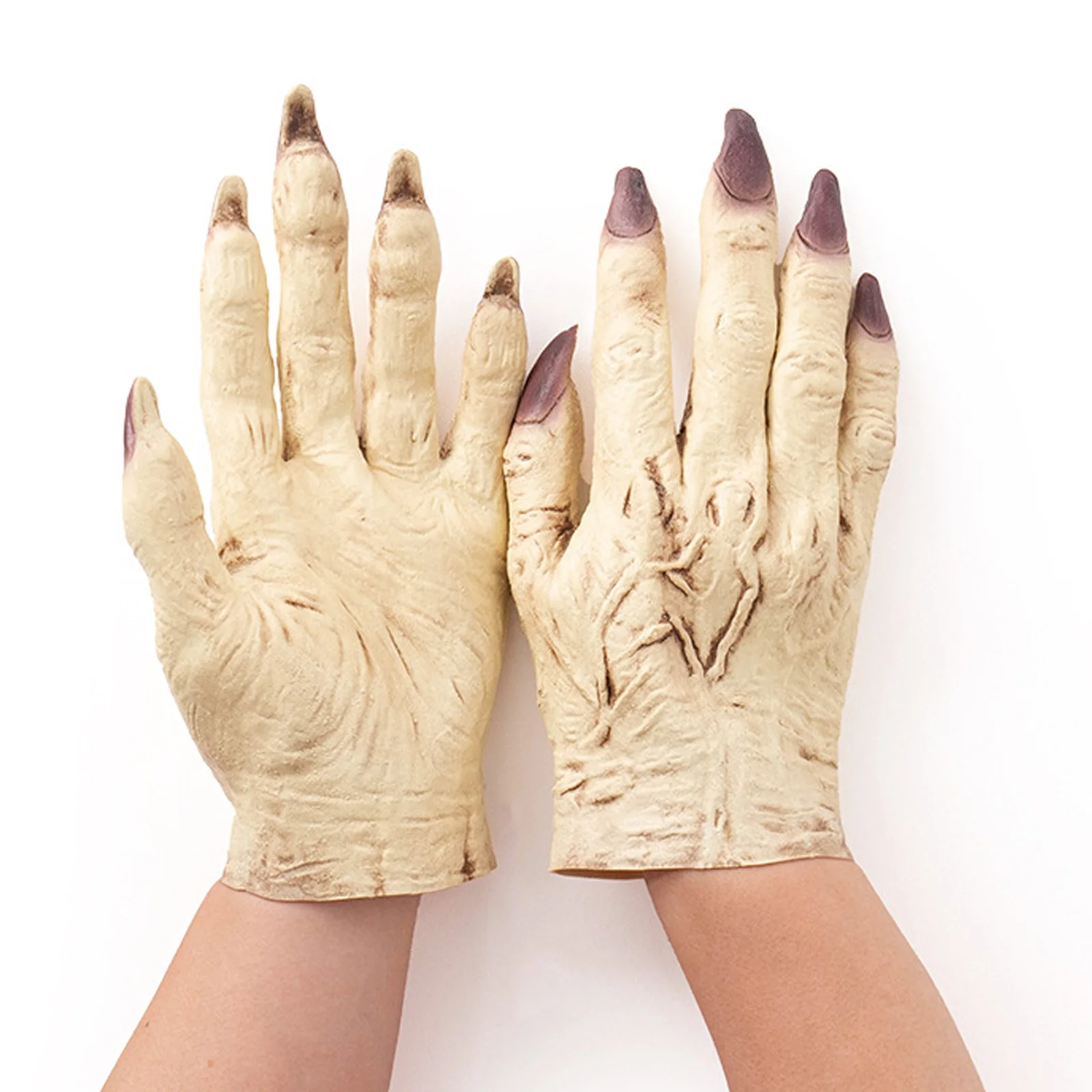 Mens Womens Horror Witch Vampire Devil Wolf Gloves for Halloween Cosplay Dress up Role Play Festival Party Costume Props Favors