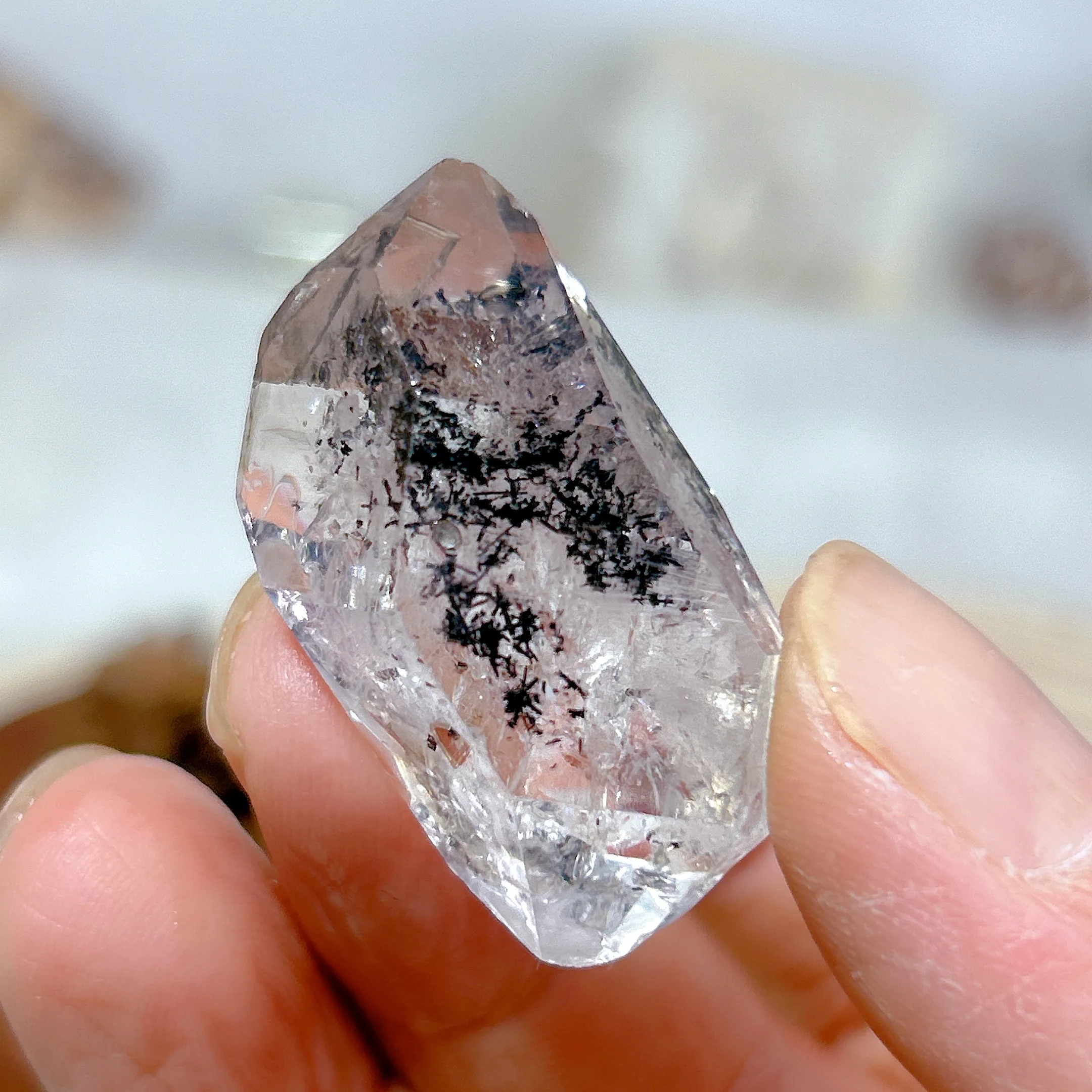 

High Quality Natural Crystal Rainbow Herkimer Diamond Specimen Reiki Raw Stone Gemstones Healing Energy Home Decorations Gift