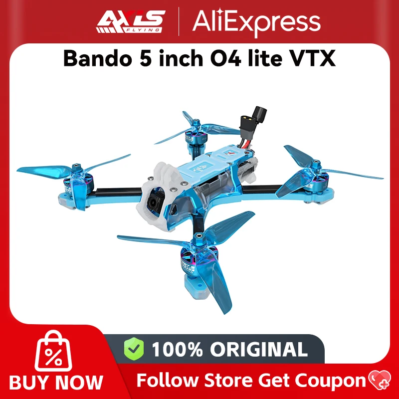 Axisflying Bando 5 inch FPV O4 Lite Dual 4268 H743 Pro FC BANDO 2207.5 1960KV (6S) True X Sturdy Racing Drone Freestyle GPS
