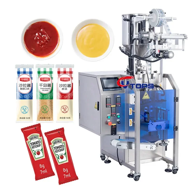 Mini Remplisseuse De Sachets Liquides Machine Demballage Scellage Sauce Tomate Ketchup AVendre