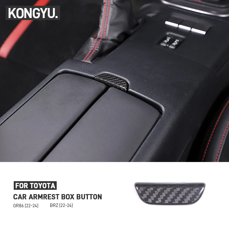 

Real Carbon Fiber For Toyota 86 For Subaru BRZ 2022-2024 Car Armrest Box Switch Button Decorative Cover Sticker Trim Accessories