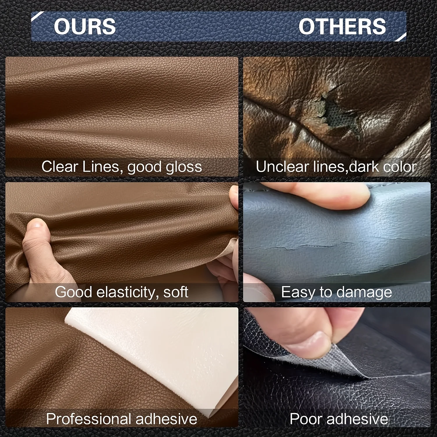 شريط رقعة إصلاح الجلد مقاس 3.1 بوصة × 60 بوصة، إصلاح جلد ذاتي اللصق متعدد الألوان، مناسب للأثاث والأرائك ومقاعد السيارة