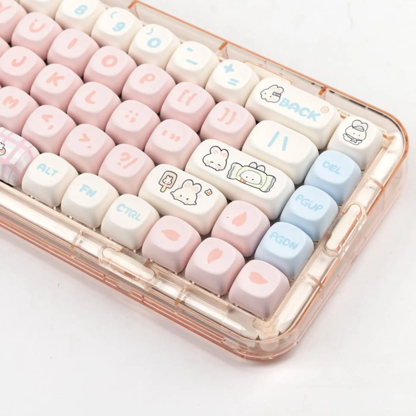 

Кейкапы Creamy Rabbit: милые мультяшные персонажи, профиль MOA, низкопрофильные, с горячей сублимацией, для Ningzhi HI75, 98, 99, 104, F87