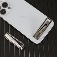 Mini Mobile Phone Holder Aluminum Alloy Invisible Car Ultra-thin Stand Portable Desktop Bracket Mobile Phone for Iphone13 Xiaomi