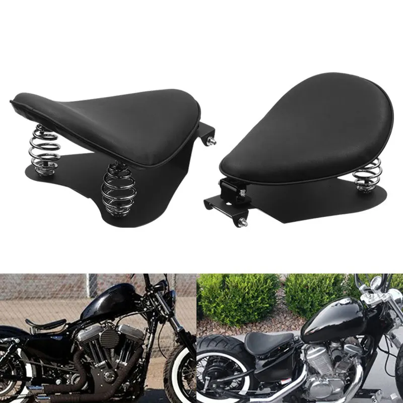 Universal Motorcycle Solo Seat Chopper Saddle Vintage Cushion Parts For Harley Davidson 883 Sportster
