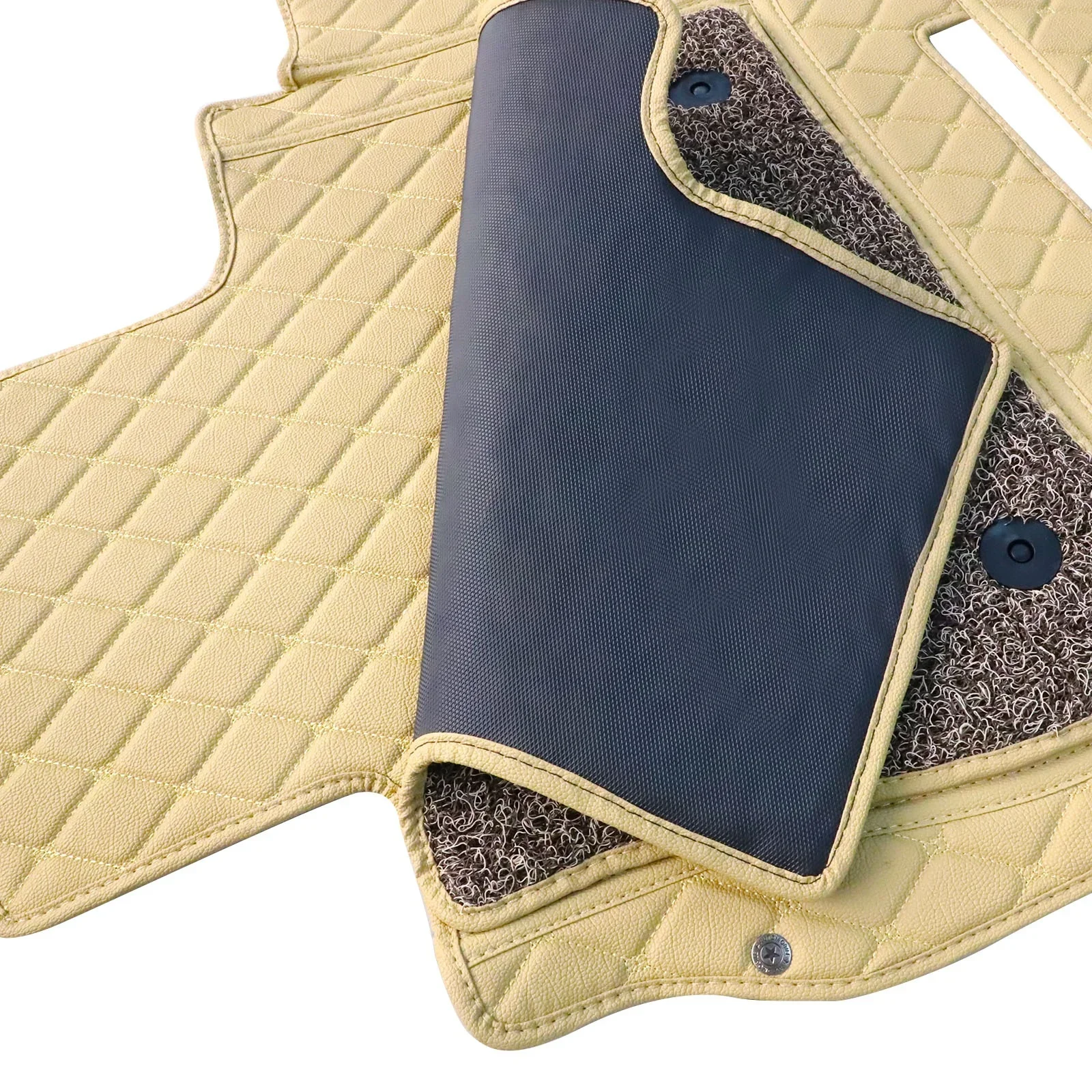 

Best Car Floor Mats Pvc Leather Full Set Foot pet for Patrol