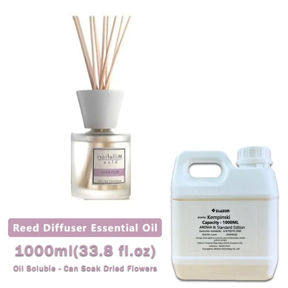 ESAEON 1000ml(33.8 fl.oz) Sheraton/Kempinski Essential Oils - For Reed Diffuser & Fireless Aromatherapy, Rattan Diffuser Essence