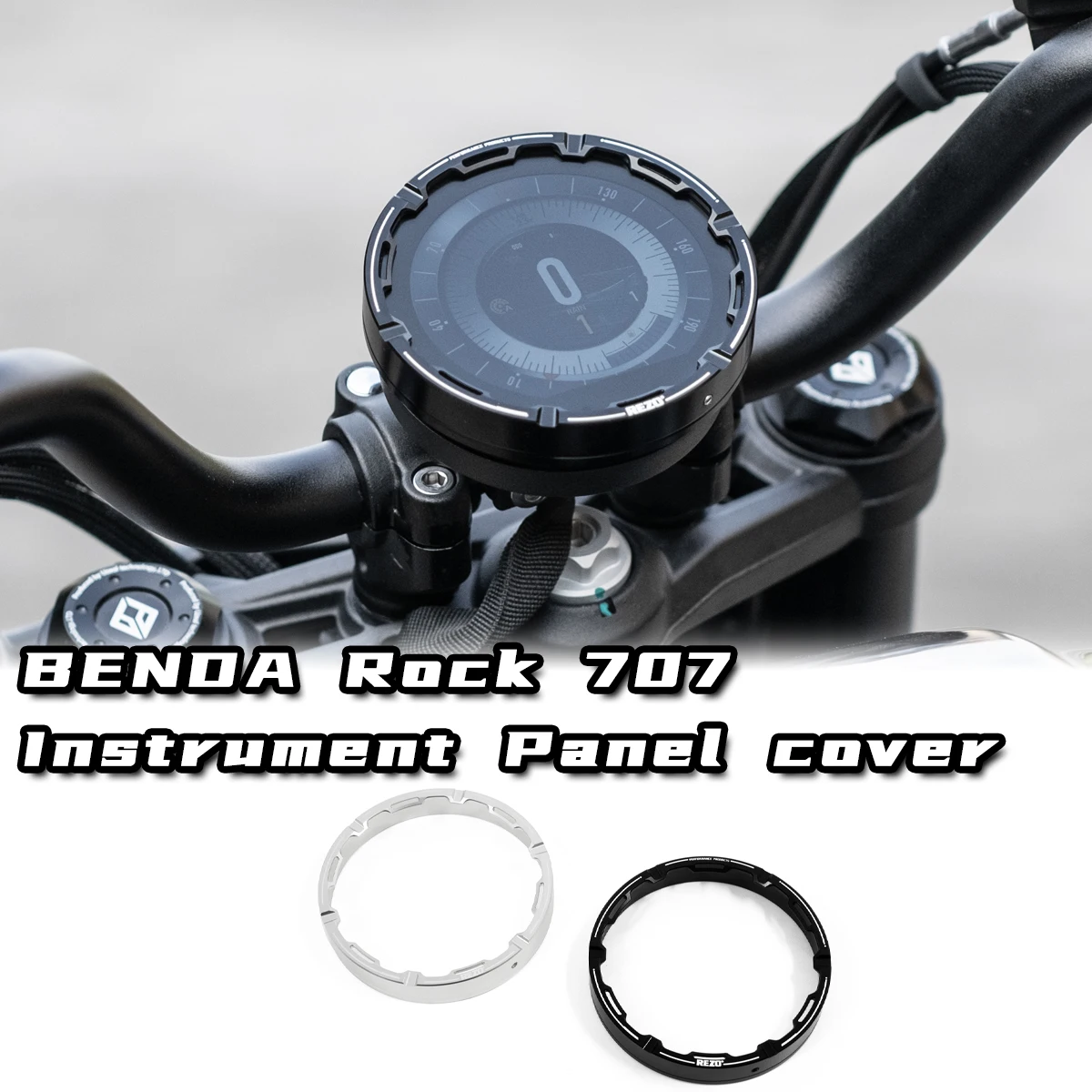 High Quality CNC Aluminum Alloy Lossless Installation Instrument Cover Panel Bezel Gauge Shield for Benda Rock 707