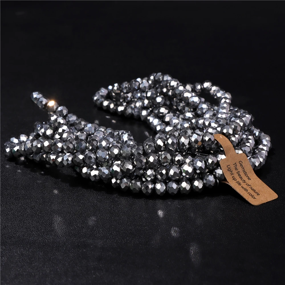 Großhandel 5 Strang/Los facettierte österreich ische Kristall perle Rondelle lose Abstand halter ab Farbe Glasperlen für Schmuck herstellung Zubehör – Detail 22