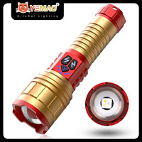 YEMAO 3-Light Source Zoom Flashlight - 5 Modes (Strong/Medium/Weak/SOS/Strobe), 26650 Battery W/Power Indicator, Aluminum Torch