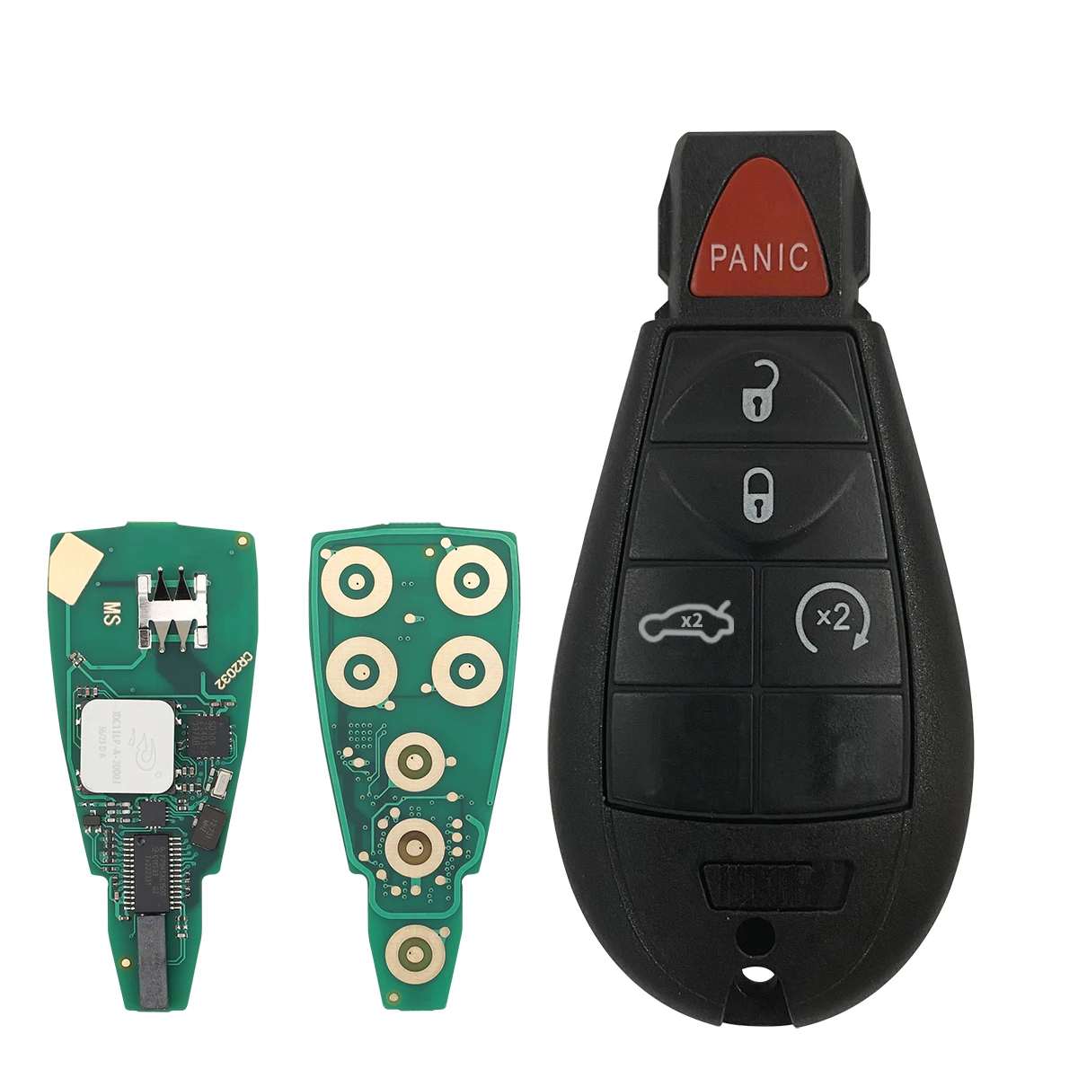 2 unids/lote llave de Control remoto de coche mundial para Chrysler Town & Country Jeep Dodge M3N5WY783X/IYZ-C01C ID46 Chip 433MHz tarjeta sin llave