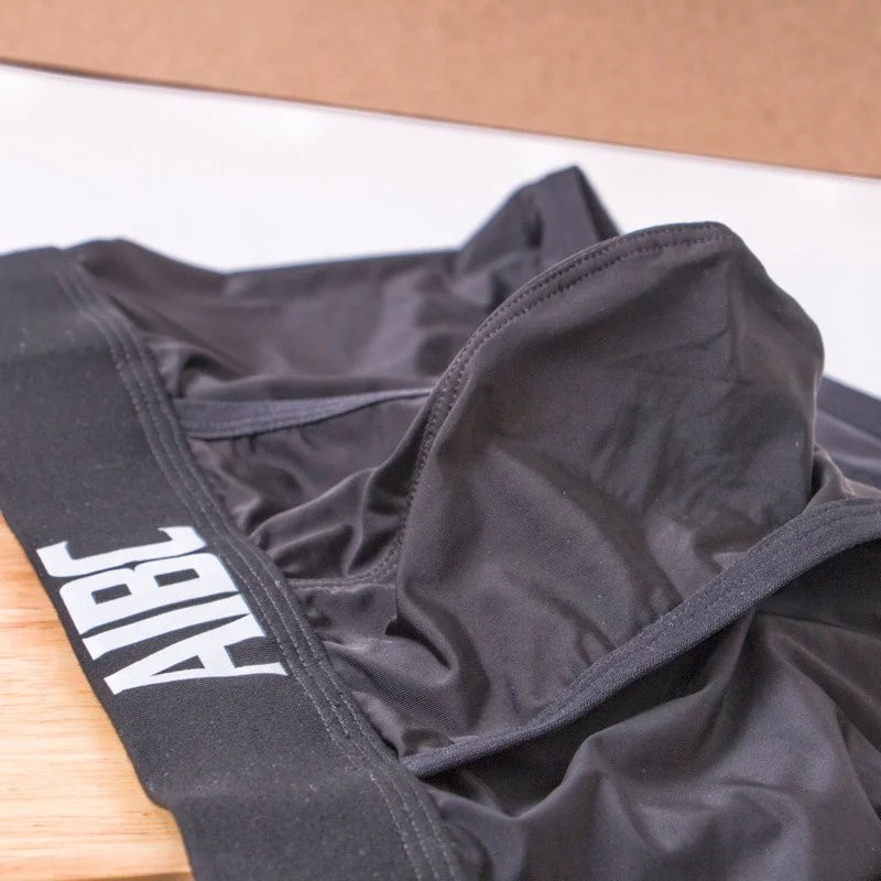 Sexy Men's Ice Silk Boxer Shorts Gunshot Design Open Side U-Shaped Crotch Large Pocket mid Waist Flat Angle Underwear Briefs
