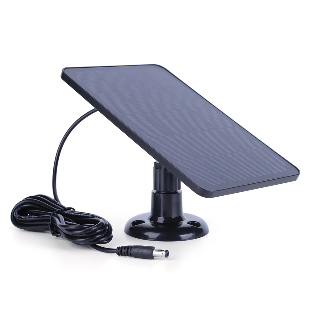 Pannello solare 10W 5V Staffa regolabile 360 Caricatore per telecamera di sicurezza IP monocristallino Supporto da parete per telecamera campanello intelligente