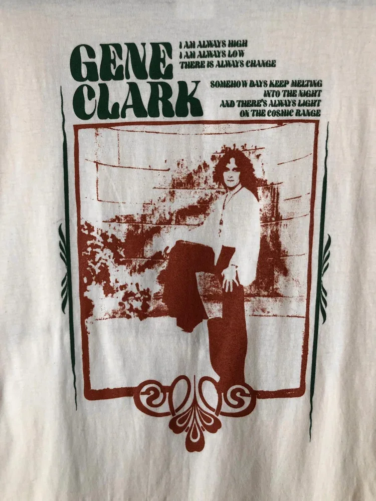 Gene Clark The Byrds Men T shirt White Cotton All Sizes S 5XL TA4617