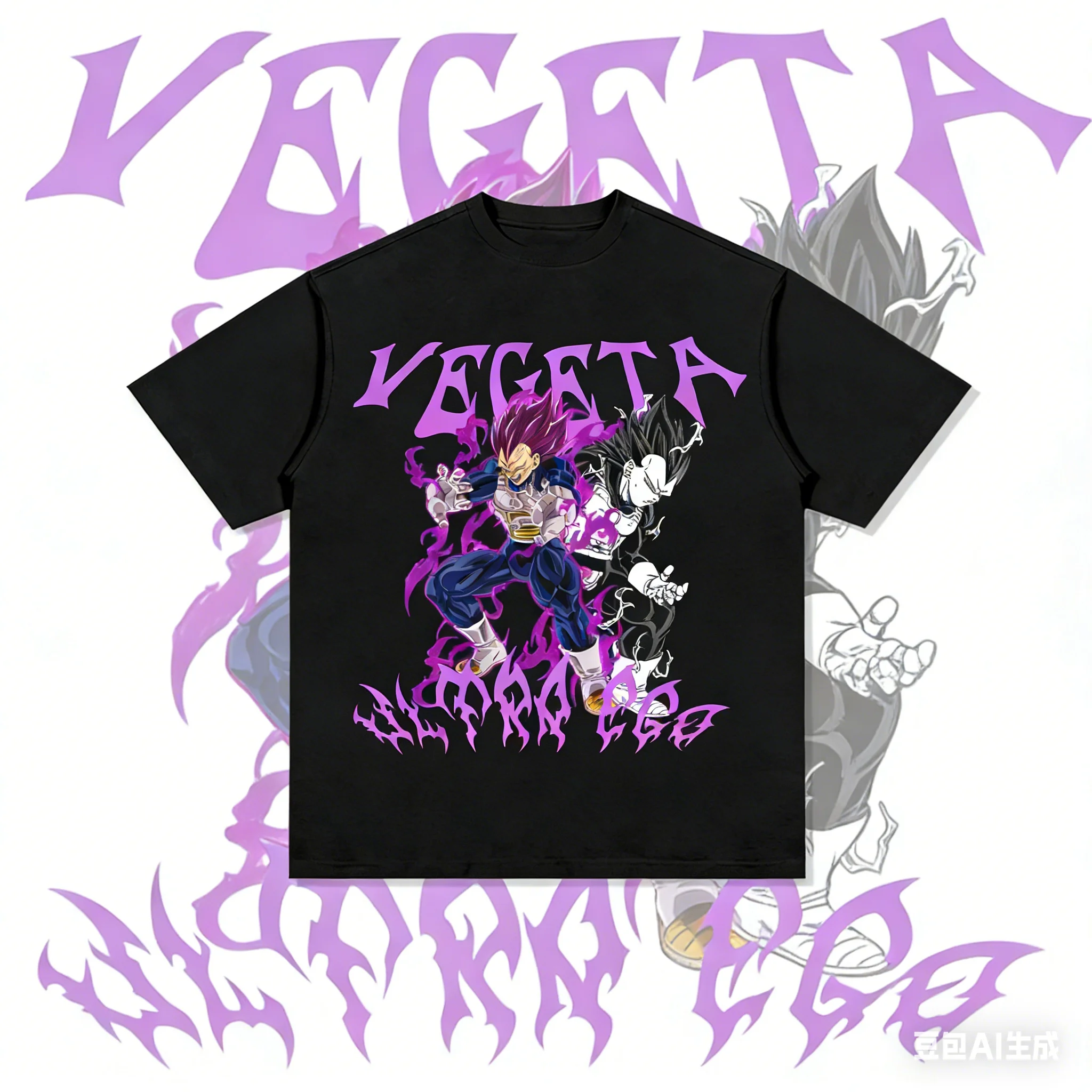 Summer Clothing Ego - 2026年夏 ドラゴンボール オーバーサイズTシャツ 高品質 100%コットン ウルトラエゴ