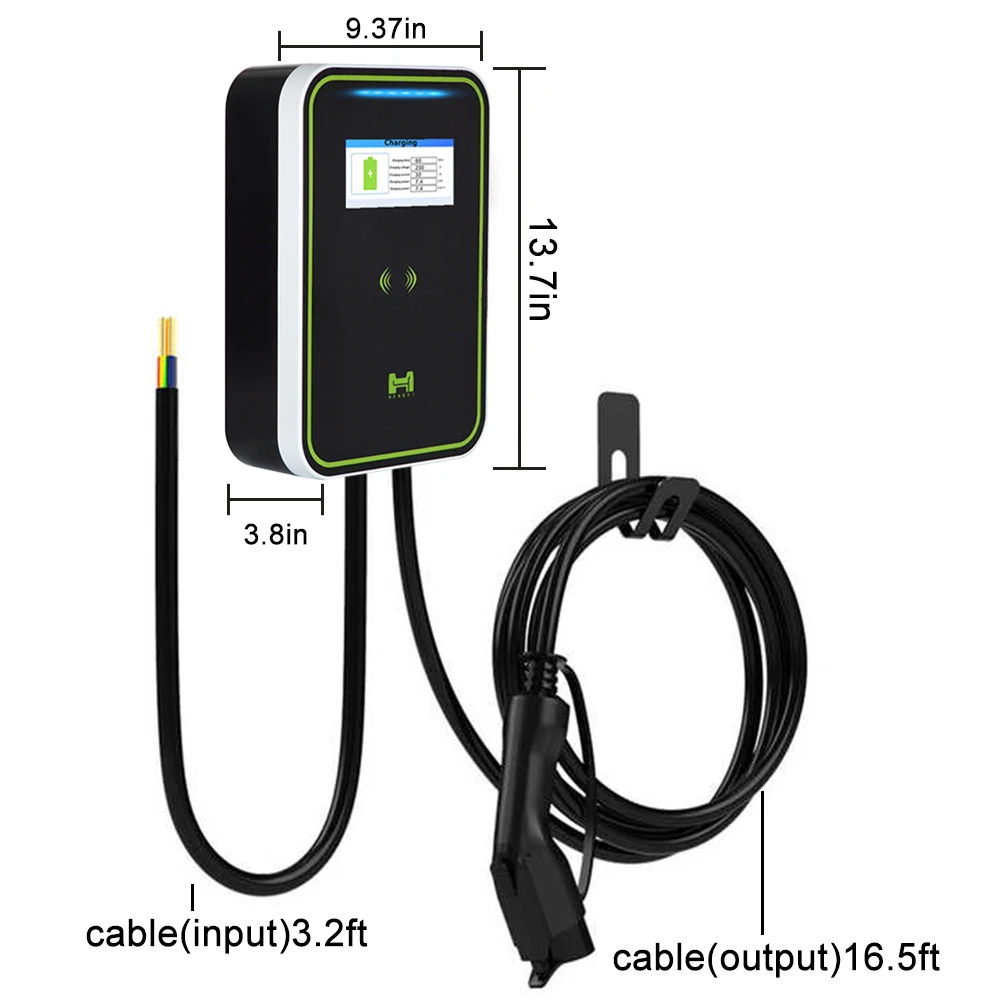 EV Car Charging Station Wallbox 7kw 32A  240V LEVEL 2 Type 1 Fast Charge Ev Charger Wall Mount