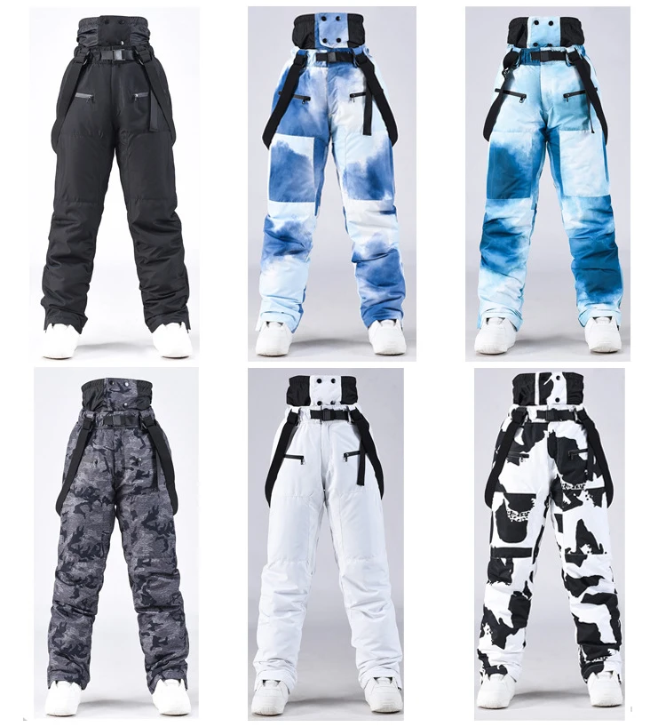 Windproof Outdoor Sport Trousers for Men and Women, Alpine Overalls, Waterproof Ski Pants, Warm Overalls, Big Ski Pants, Mountai