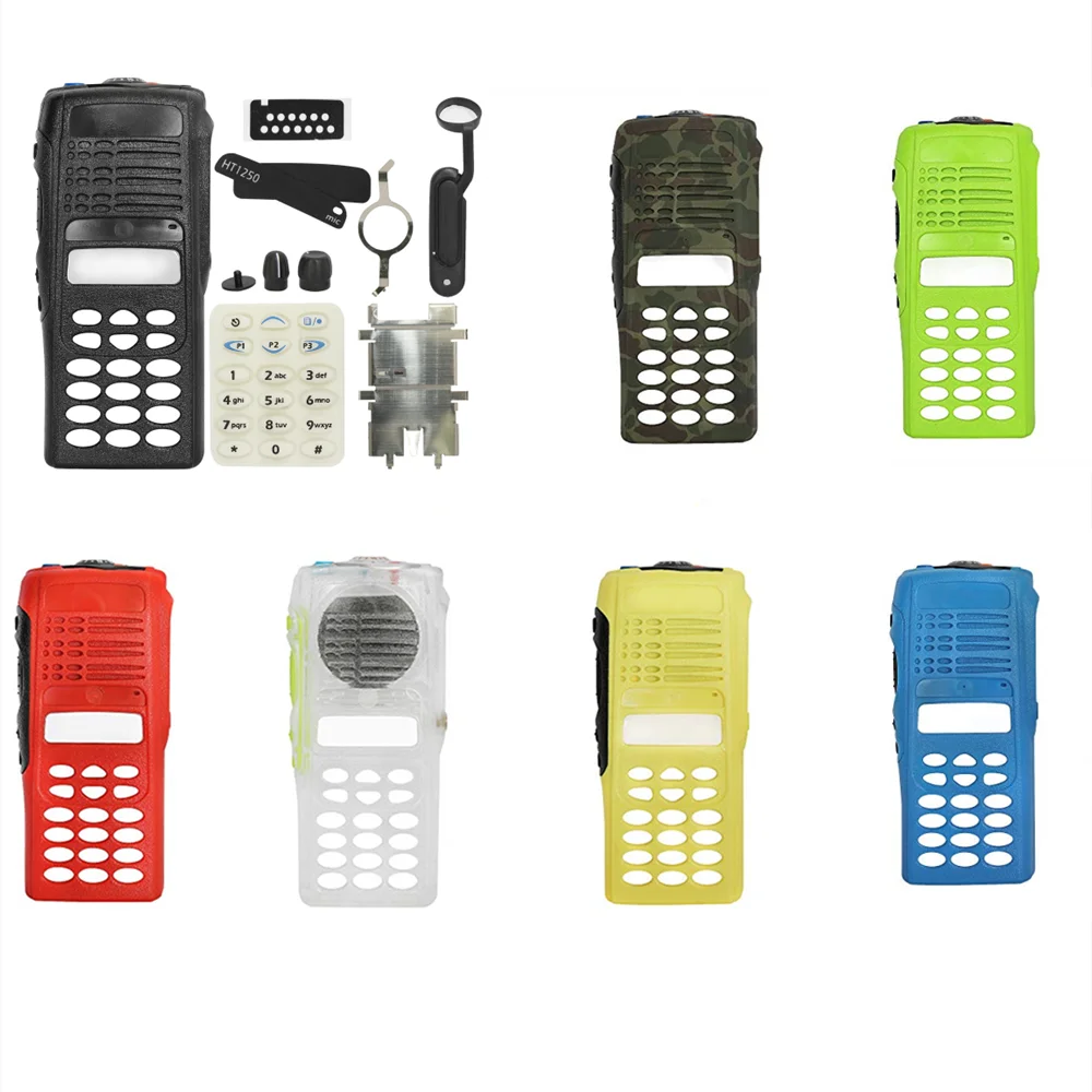 Multi-color Full-keypad Replacement Housing Case Cover For HT1250 Portable Radio