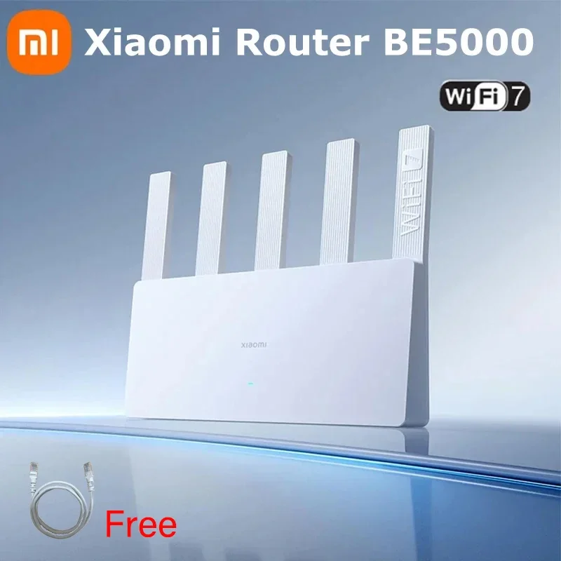 Xiaomi Router BE5000 2.5G WiFi 7 5011Mbps  Network Port 512MB Memory 2.4/5GHz Dual Broadband Access Network Security Protection