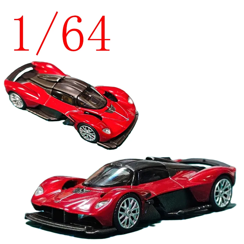 

POPRACE Литая под давлением модель автомобиля Aston Martin из сплава в масштабе 1/64 Aston Martin Valkyrie Play с подарком, оригинальная коробка игрушечных машин