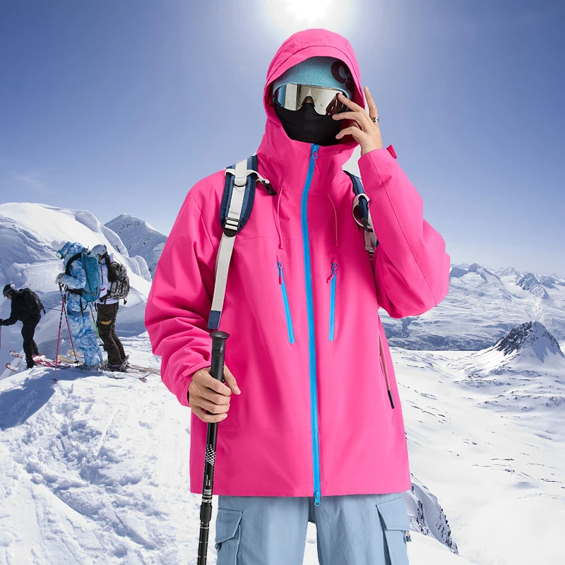 

Толстый лыжный костюм, женская одежда для катания на лыжах, сноуборде, теплые водонепроницаемые лыжные куртки, зимняя уличная зимняя куртка + брюки для женщин, бренд