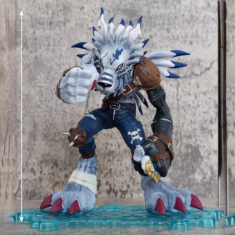 Anime Digimon Adventure Garurumon Anime Figure Giant Wave Megahouse Action Figure Pvc Model Statue Collectible Doll Toy Gifts ﻿