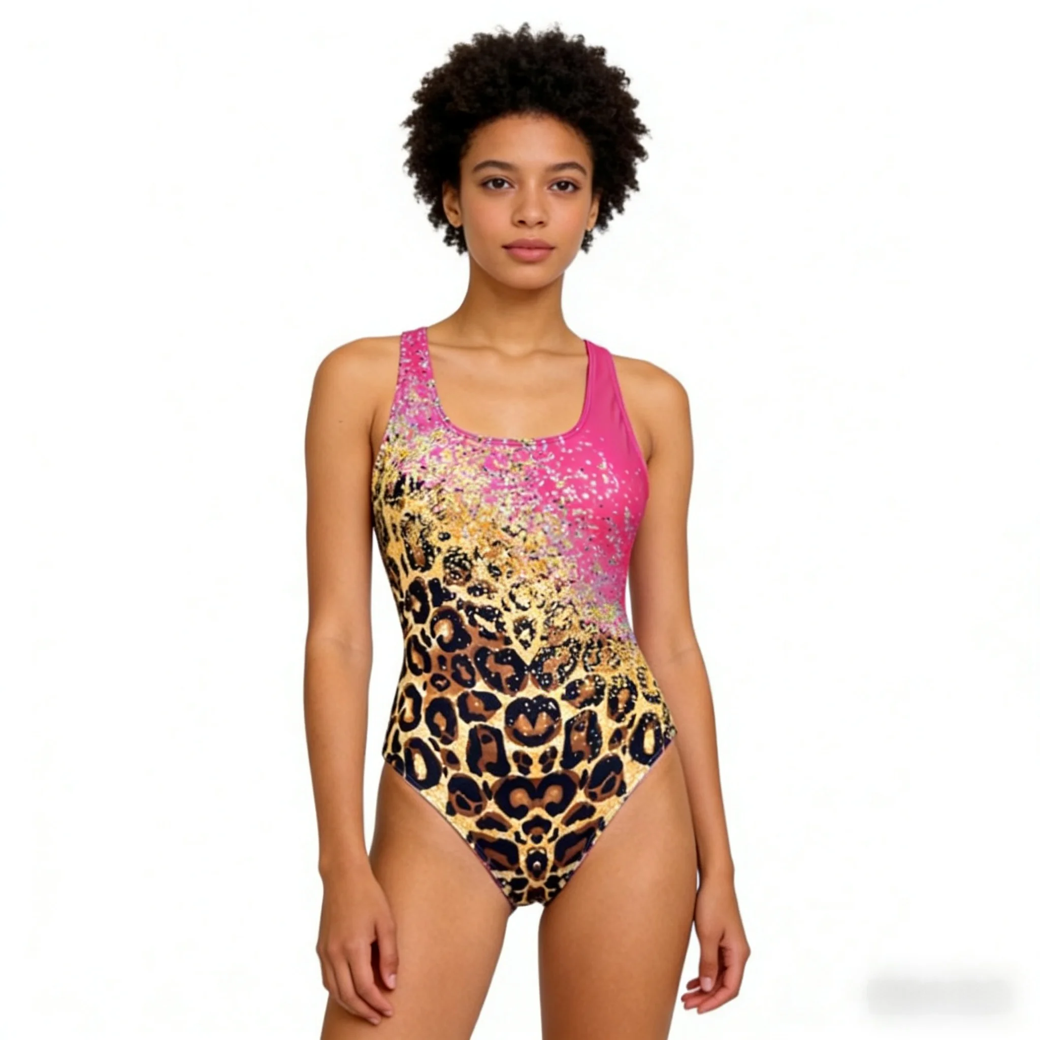 

Simple Geometry Striped One-Piece Swimsuit Women's Triangular Racing Suit Professional Meat Covering Chlorine Resistant