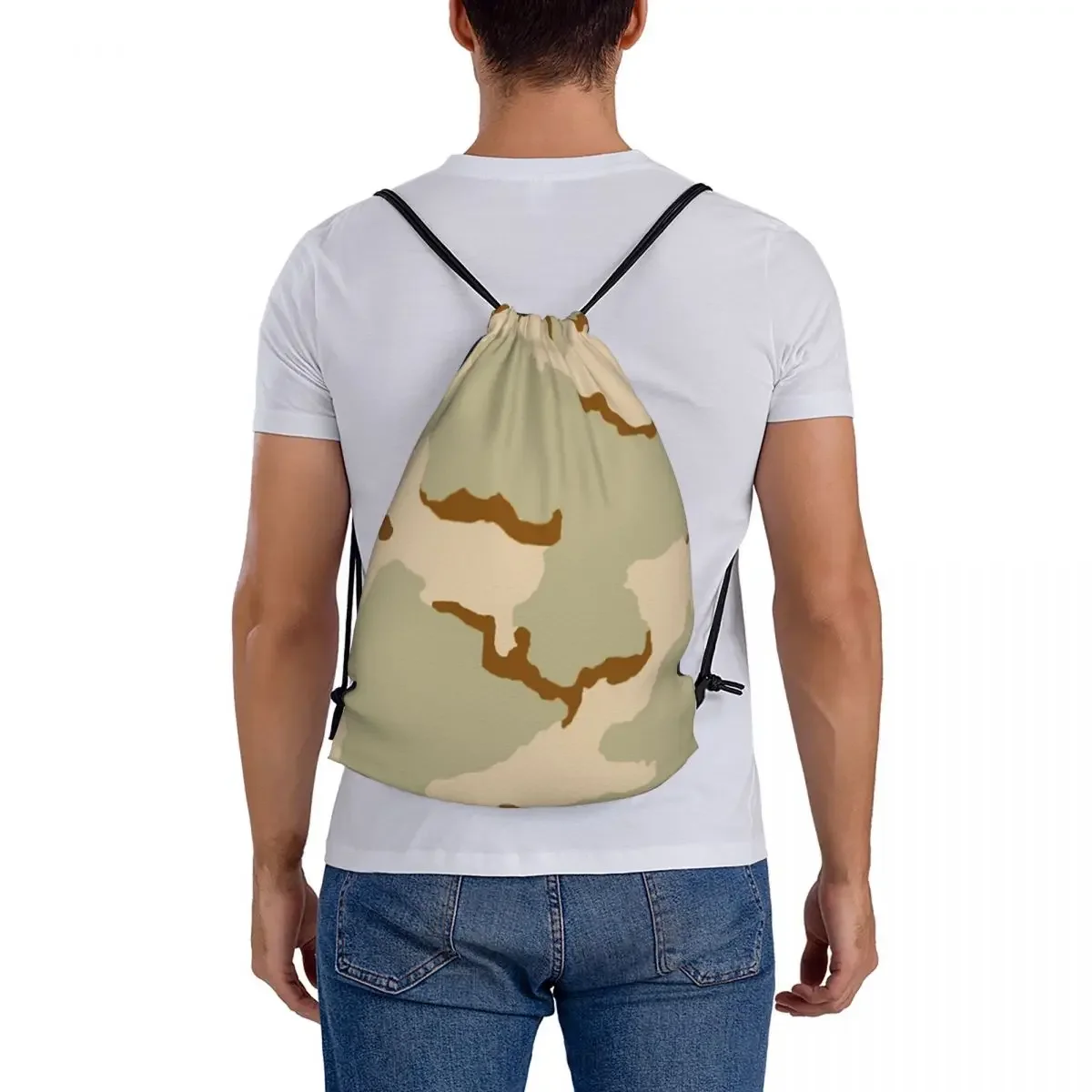 Sac à dos US Desert CamSolomon, 3 couleurs, sacs à cordon de proximité, sac de rangement de poche, sac à livres pour étudiants en voyage