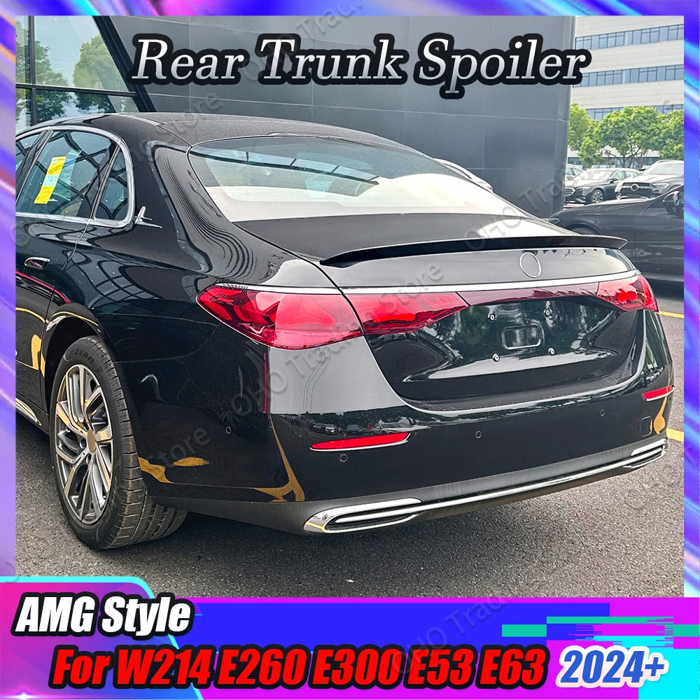 

Car Rear Trunk Spoiler Trim For Mercedes W214 E Class E260 E300 E350e E400e E53 E63 2024 2025 AMG Roof Tail Wing Body Kit Trim