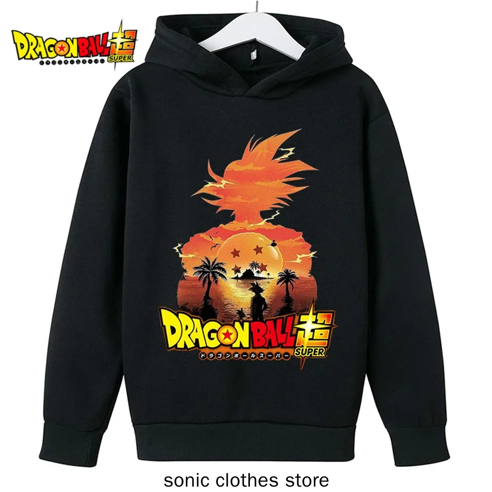 Anime Goku Hoodie Kids Dragon Ball Sweatshirts Baby Boys Clothes Autumn Children's Hooded Girls Clothing Vegeta Sweater