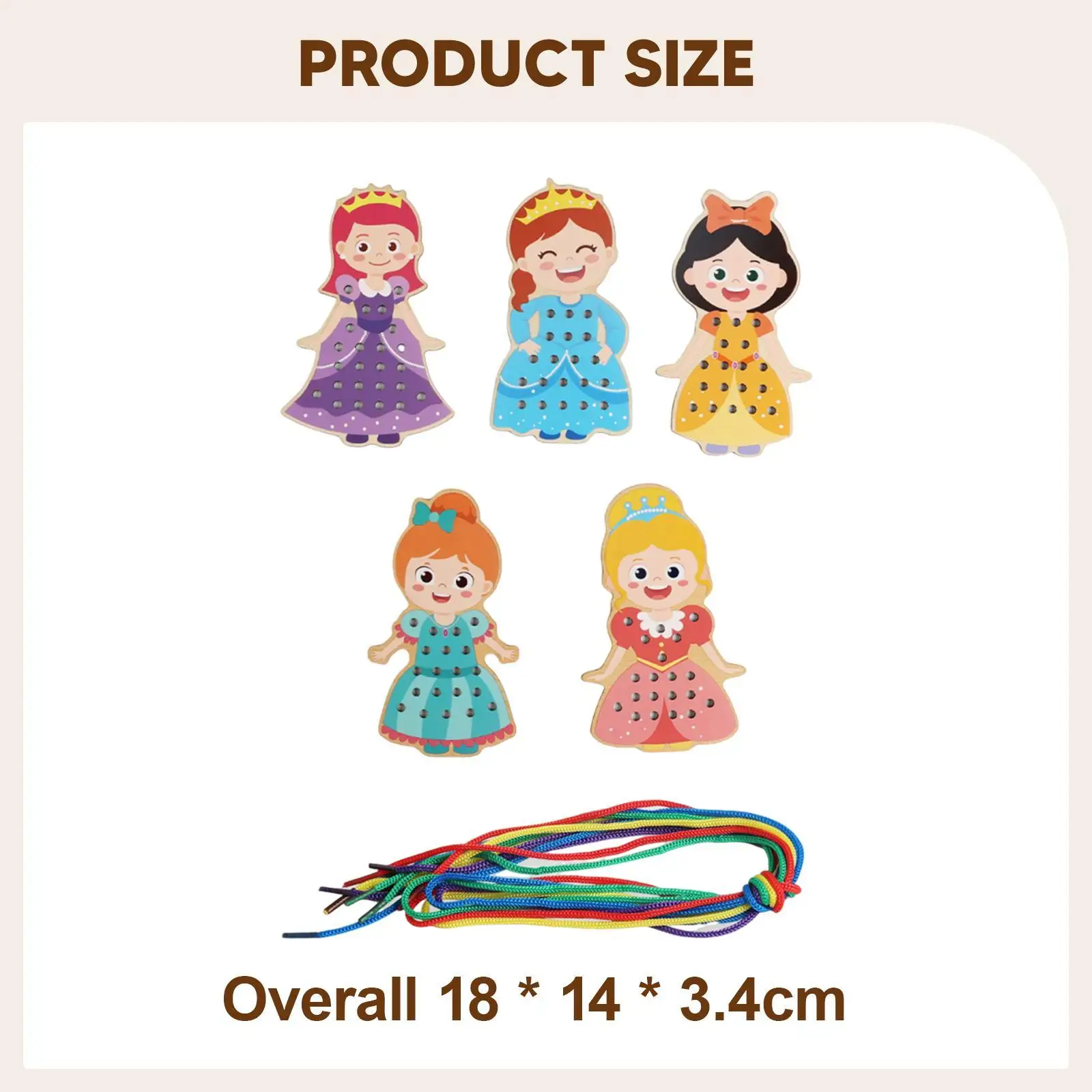 การ์ดปัก การ์ดเย็บผ้า การทําเกลียวของเล่นพัฒนาจินตนาการ ทักษะยนต์ ของเล่นสําหรับเด็กก่อนวัยเรียนและเด็ก ชุดเย็บผ้าไม้