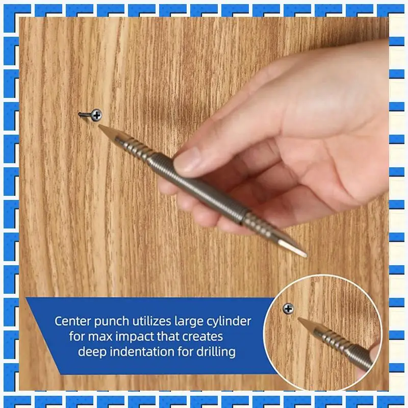 

ABNG 3 Pcs Dual Head Nail Setter And Hinge Pin Punch Set,Hammerless Spring Nail Punch Door Hinge Pin Remover Tool 5000 PSI