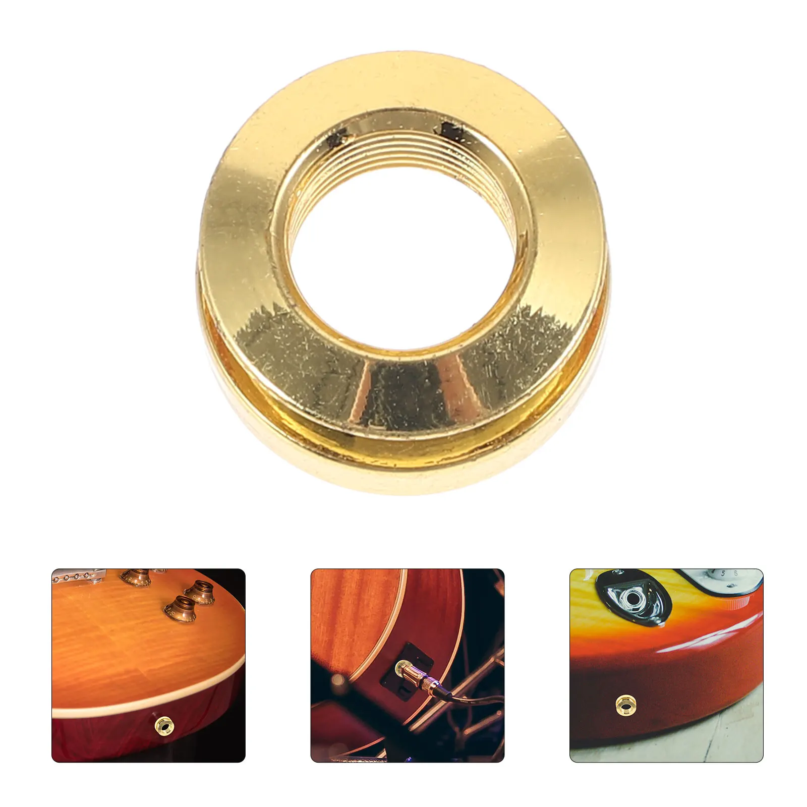 

Copper Guitar Tail Pin Cap 3/8 Inch Gun Color Durable Strap Button for Acoustic Electric Guitars Pickup Accessories End Pins