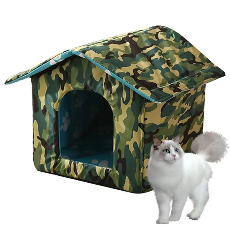 Outdoor Pet House For Winter Cat House For Outdoor Winter Proof Cat Shelter With Removable Soft Mat Easy To Assemble Igloo Dog