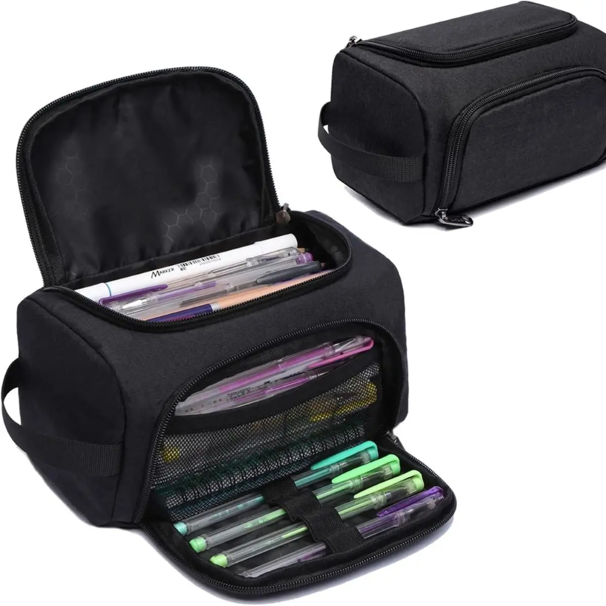 Multifunctional Pencil Case with Large Capacity Waterproof and Wear-resistant Oxford Cloth Students School Stationery Bag