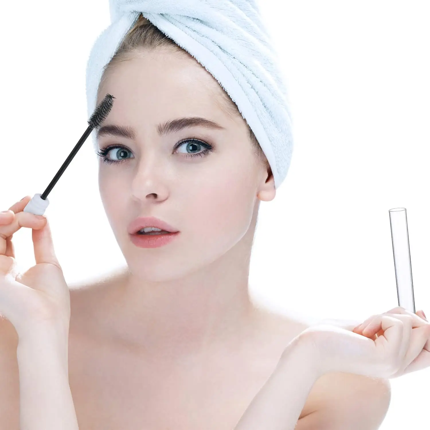 Ensemble de 30 pinceaux pour le nez et les cils, bouteilles de savon vides de 1.8oz/60ml, distributeur à pompe à mousse, outils de maquillage adaptés aux voyages pour femmes