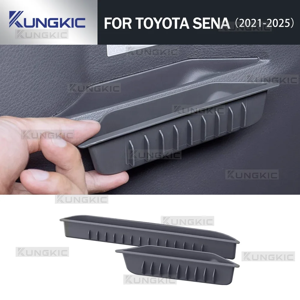 Trunk Side Storage Box Left Right Organizer For Toyota Sienna 2021 2022-2025 ABS Rear Cargo Small Container Stowing Tidying Accs