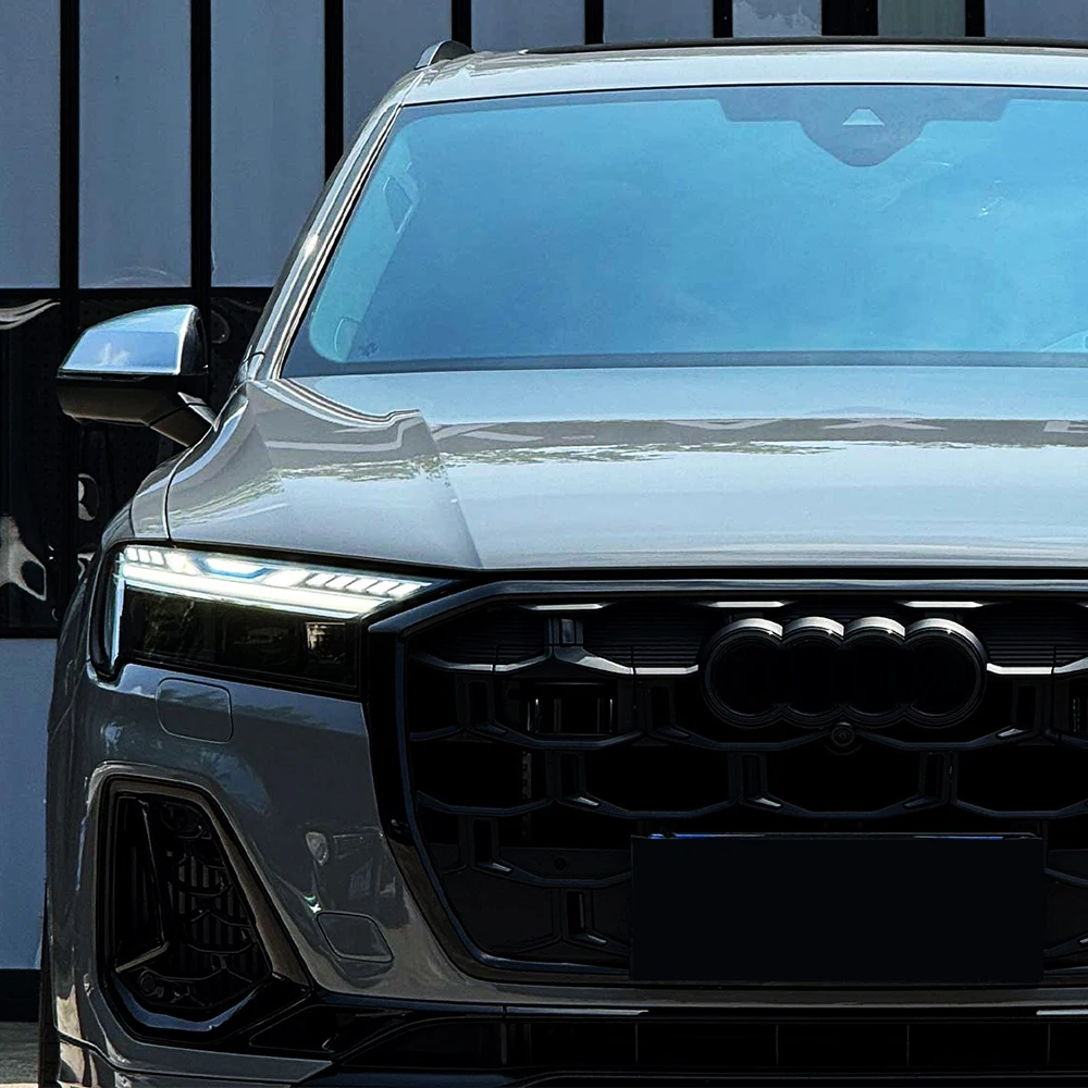 สีเทาเคลือบเงารถสติกเกอร์เปลี่ยนสีฟิล์มไวนิลฟองฟรีฟิล์ม PVC รถห่อรูปลอกรถอุปกรณ์ตกแต่งอัตโนมัติ