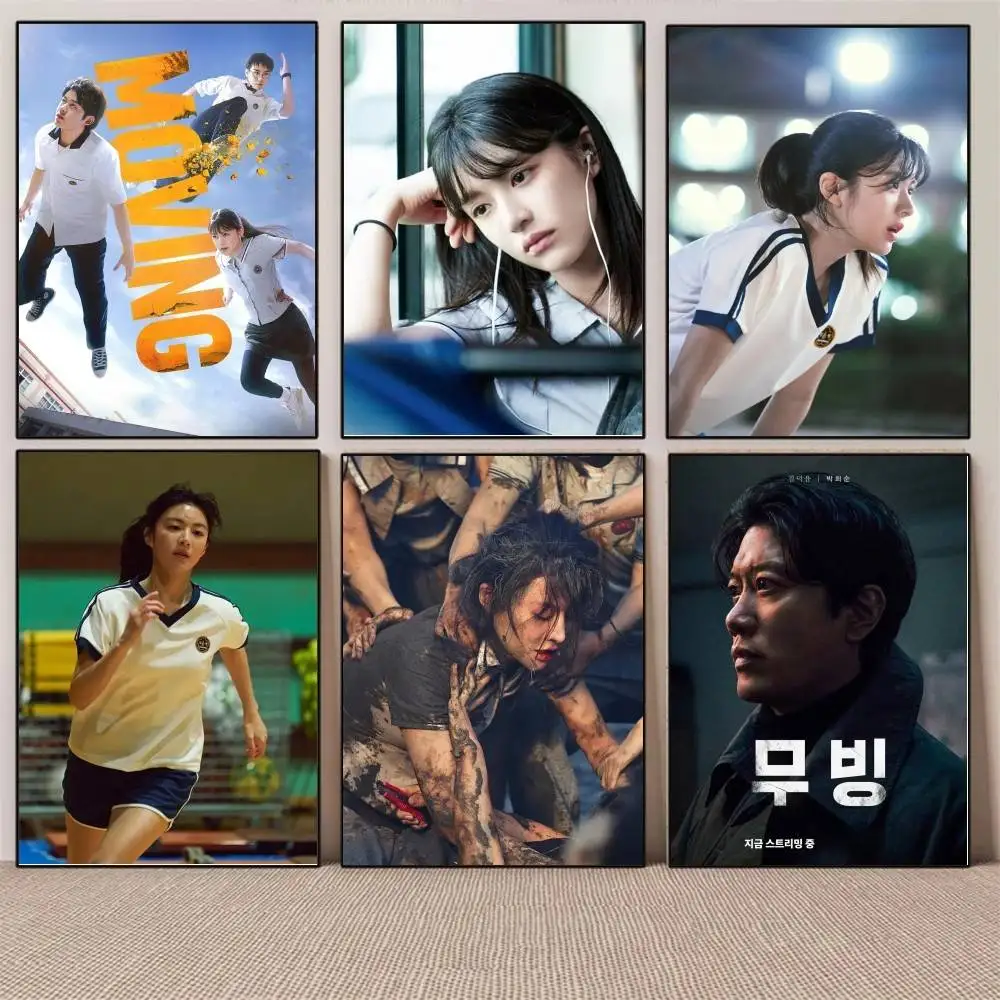 1PC Korean Drama TV Show   Moving poster Self-adhesive Art Waterproof Paper Sticker Coffee House Bar Room Wall Decor