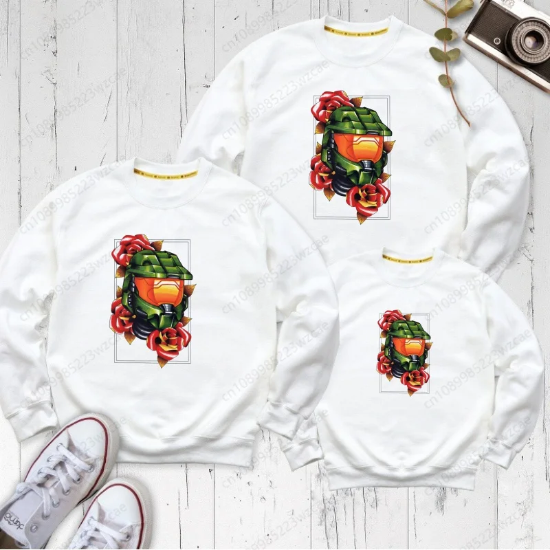 

Master Chief Kids Cartoon Sweatshirts Children Hoodie Printed Fashion Sweatshirts Kid Clothes for Family Baby Cartoon Hoodies