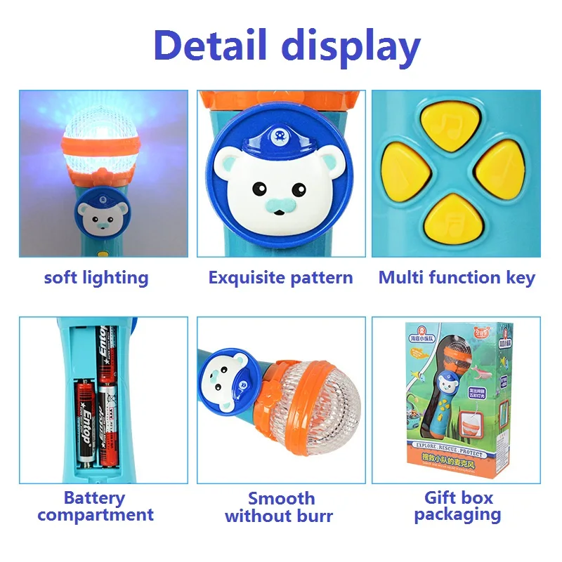 Octonauts Action Figure Children Microphone Audio Integrated Singing Toys Early Education microphone Nursery Rhyme Amplifier