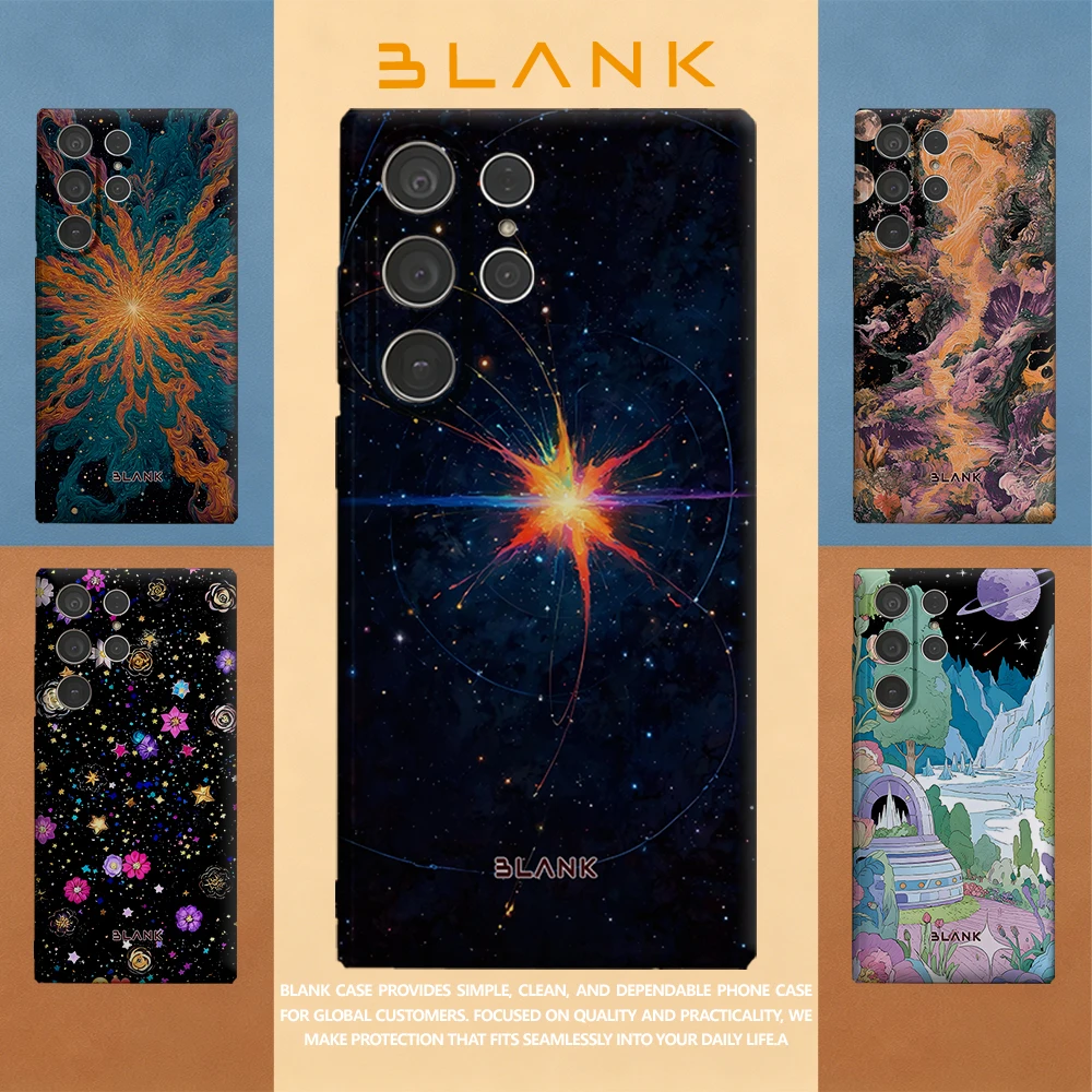 Cosmic Explosion Galaxy For Samsung Galaxy S26 S25 S24 A56 A36 Phone Case Protection Cover for Women Girl Blank