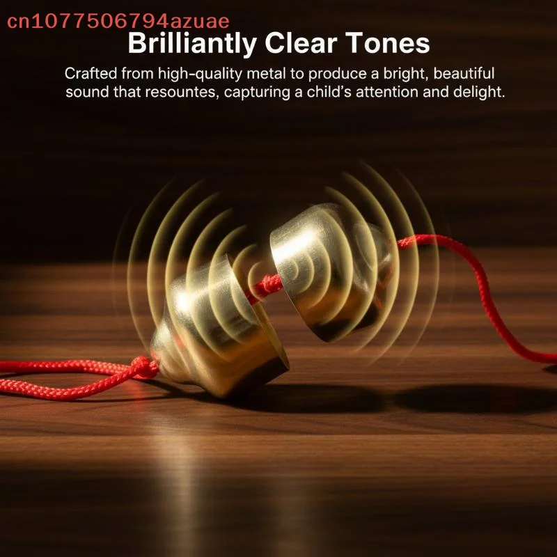 2Pcs Bells With Strings/Handles Montessori Orff Instrument Kindergarten Music Play Learning Toy Children Musical Instrument Toy