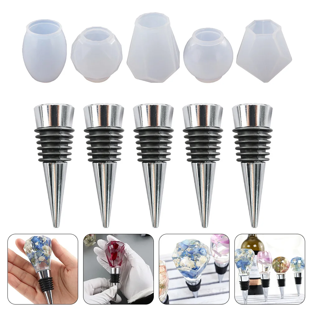 

1 Set Silicone Wine Stoppers Molds Compact Easy Storage Diy Bottle Stopper Mold Wear-Resistant Wine Bottle Stoppers