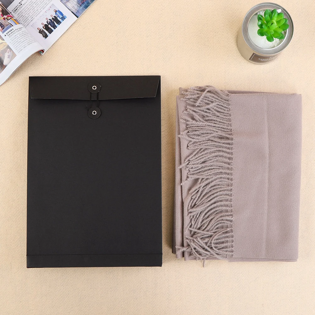 

6Pcs A4 Black Business File Holder Document Organizer Paper Portfolio Travel Document Carrier Bag Office Stationery