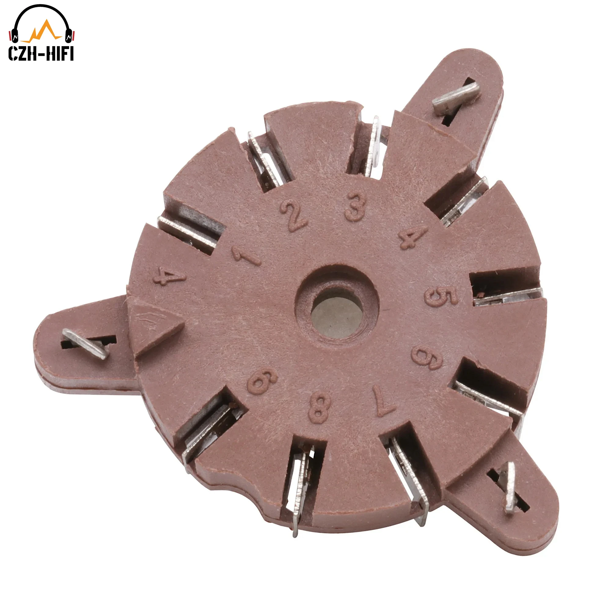 10 stücke Bakelit 9pin Rohr Buchse Ventil Für 12AX7 6DJ8 ECC83 ECC82 El84 5680 Chassis Montieren Verstärker DIY Kits – Detail 4